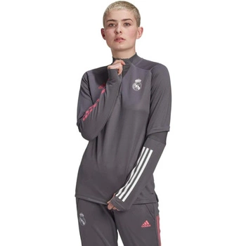 Bluza damska Adidas Resl Madrid sportowa ze stójką szara