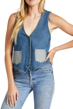 Kamizelka damska Brixton Frisco Vest jeansowa