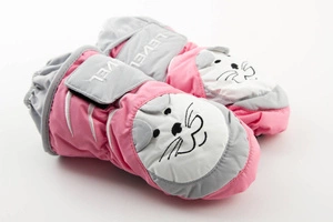 Rękawice narciarskie Level Animal zimowe dziecięce różowe