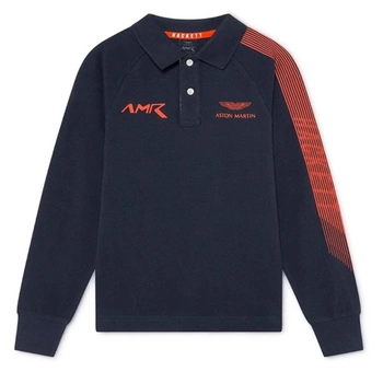 Koszulka dziecięca polówka Aston Martin By Hackett granatowa r. 98