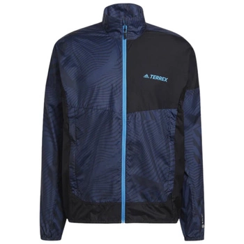 Kurtka męska Adidas Terrex Trail Running wodoodporna do biegania granatowa