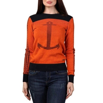 Sweter damski Giorgio di Mare pomarańczowo-granatowy kotwica