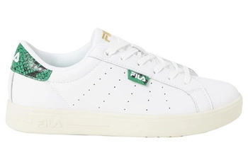 Buty damskie Fila Lusso F sneakersy skórzane biało zielone