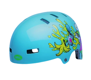 Kask rowerowy Bell Span dziecięcy orzeszek BMX niebieski z grafiką r. XS