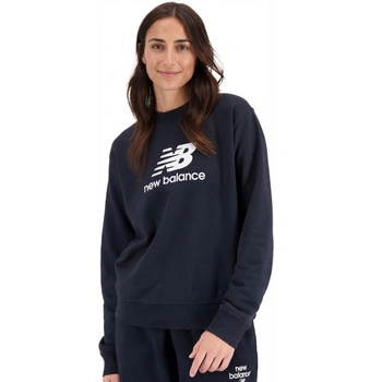 Bluza damska New Balance Essentials Stacked Logo dresowa sportowa czarna r. S