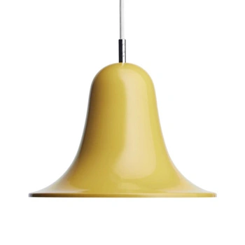 Lampa sufitowa Verpan Pantop wisząca metalowa żółta Ø23