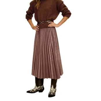 Spódnica damska Mango trapezowa plisowana midi
