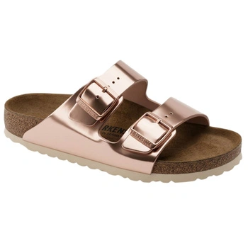 Klapki damskie Birkenstock Arizona BS narrow birko-flor złoto-różowe r. 37