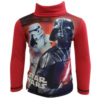 Golf chłopięcy Disney Star Wars z długim rękawem czerwony r. 104
