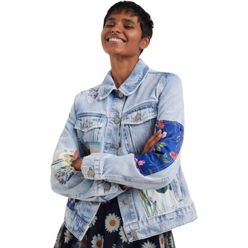 Katana damska Desigual Los Angeles jeansowa z naszywkami