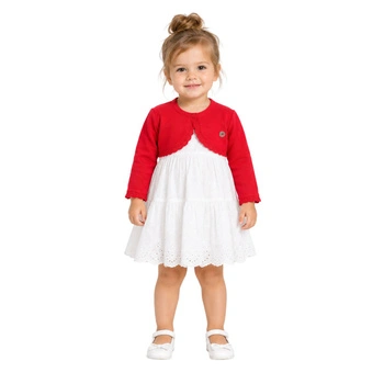Sweter dziecięcy Mayoral bolerko czerwone do sukienki r. 80