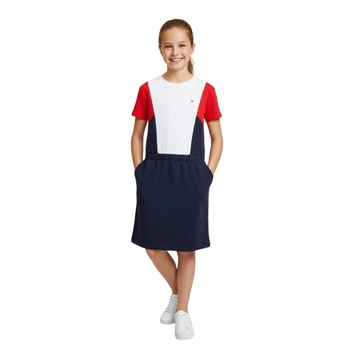 Sukienka dziewczęca Tommy Hilfiger Colorblock Knit bawełniana