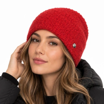 Czapka zimowa damska Tamaris Biga beanie z wełną czerwona