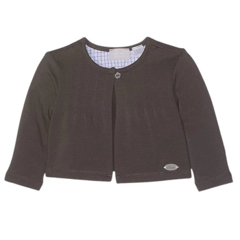 Bolerko dziewczęce Chicco sweterek szary bawełniany