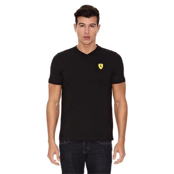 Koszulka męska Ferrari Santander V-Neck czarna