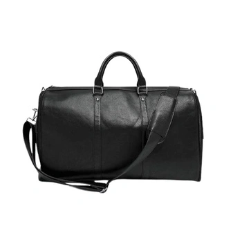 Torba podróżna Stackers The Weekand czarna skóra ekologiczna