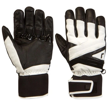 Rękawice unisex Reusch Classic Pro narciarskie skórzane biało czarne r. M/L
