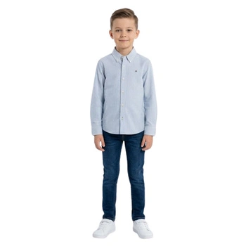 Koszula chłopięca Tommy Hilfiger bawełniana klasyczna w paski r. 128