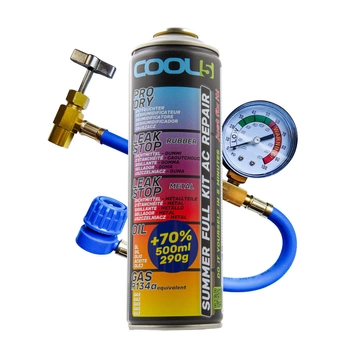 Czynnik do klimatyzacji 5w1 + przewód do nabicia Cool5 zamiennik R134a 290g