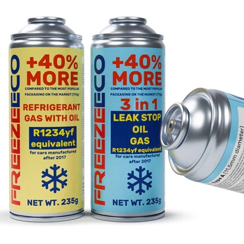 Zestaw FreezeEco zamiennik R1234yf + 3 w 1 czynnik do klimatyzacji z olejem i uszczelniaczem