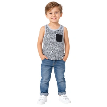 Koszulka dziecięca Elemet Taco tank top bawełniany niebieska r. 152