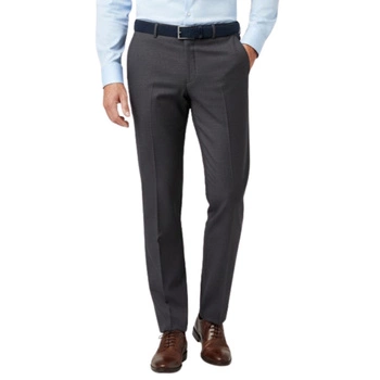 Spodnie męskie Calvin Klein Paris Refined garniturowe wełniane grafitowe