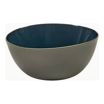 Miska Serax z kamionki brązowo-niebieska na owoce 23 cm