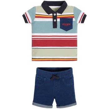 Koszulka + spodenki komplet dziecięcy Guess Baby bawełniany polo r. 62