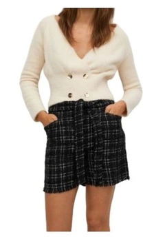 Spodenki damskie Mango Elle eleganckie tweedowe