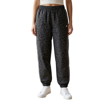 Spodnie damskie Element joggery szare w cętki z lampasami
