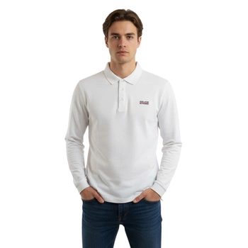 Koszulka męska Jean-Louis Scherrer polo biała z długim rękawem