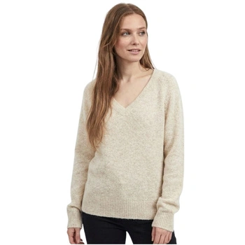 Sweter damski Vila Vidua kremowy z wełną i alpaką