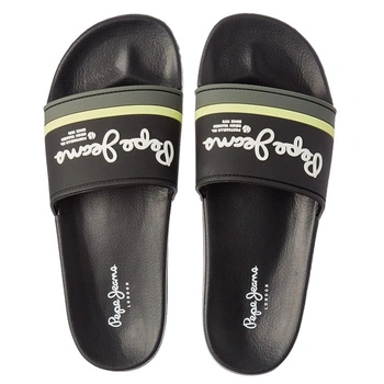Klapki męskie Pepe Jeans Slider Portobello czarne na lato