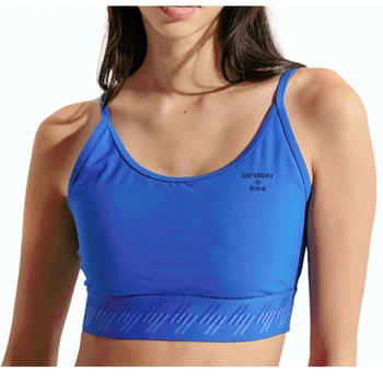 Biustonosz damski sportowy Superdry Essential Strappy top niebieski