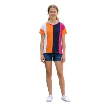 Koszulka dziewczęca Tommy Hilfiger Color Clock Panel bawełniana t-shirt