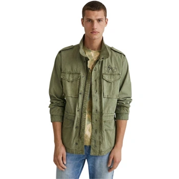 Kurtka męska Desigual Leonard katana khaki z nadrukiem