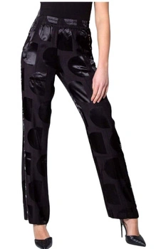 Spodnie damskie Desigual Agrinio satynowe czarne