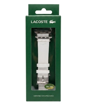 Pasek skórzany Lacoste do zegarka Apple Watch 38/40 mm biały