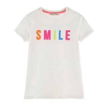 Koszulka dla dziewczynki Original Marines biała z cekinami