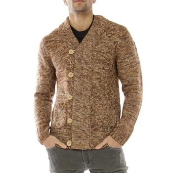 Sweter męski Hopenlife Ekomora beżowy zapinany