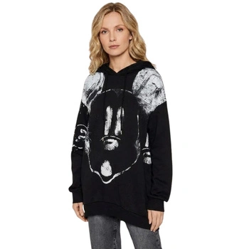 Bluza damska Desigual Disney Big Mickey czarna z Myszką Miki