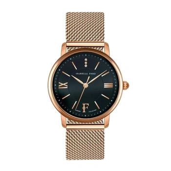 Zegarek damski Isabella Ford Aurora elegancki różowe złoto