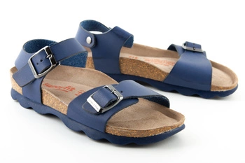 Sandały dziecięce Superfit skóra naturalna granatowe