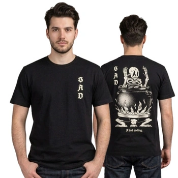 Koszulka męska The Dudes SAD Classic T-Shirt bawełniana czarna r. L