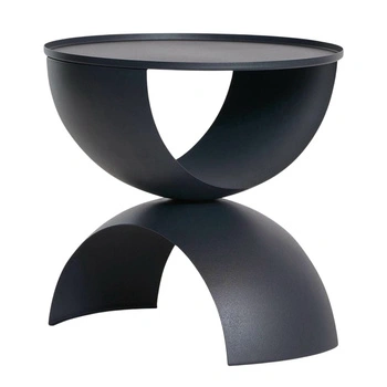 Stolik kawowy Frederik Roijé Bow Bow pomocniczy stalowo antracytowy 40 cm
