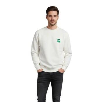 Bluza męska Zara bawełnana biała klasyczna z ociepleniem