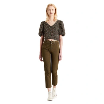 Spodnie damskie Levi's High-Waisted Crop Jeans khaki r. W26