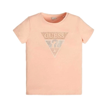 Koszulka młodzieżowa Guess t-shirt bawełniany pomarańczowa