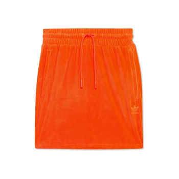 Spódnica damska Adidas x Jeremy Scott welurowa pomarańczowa