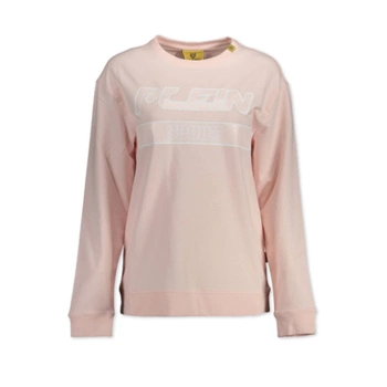 Bluza damska Plein Sport Crew Neck Sweatshirt bawełniana różowa